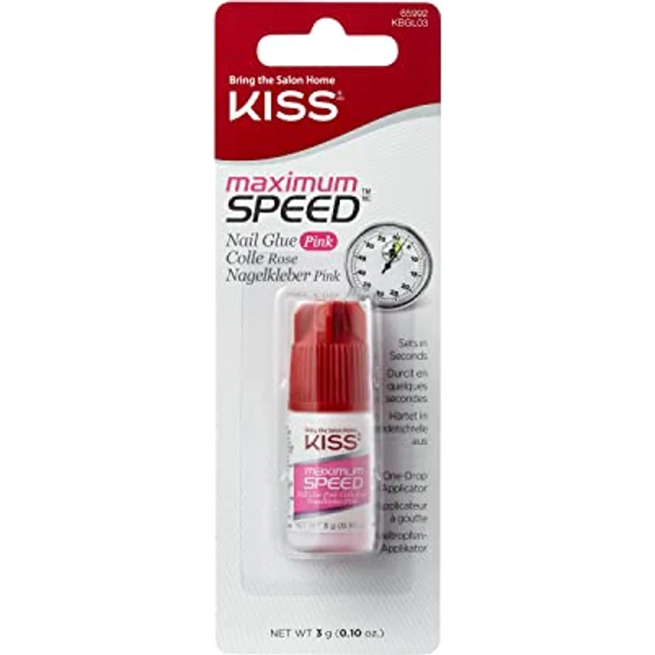 KISS Nagelkleber schnelltrocknend Kunstnägel & Nageldesign 3 g Pink, 3g – Bild 2