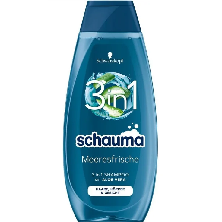 Henkel Schauma Shampoo 3 in 1 Meeresfrische mit Aloe Vera, vegan, 400ml