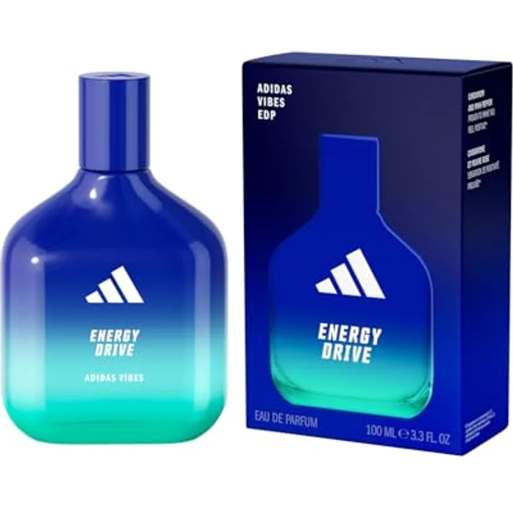 adidas Vibes Energy Drive Eau de Parfum, langanhaltender Unisex-Duft mit natürlichen ätherischen Ölen, 100ml – Bild 1