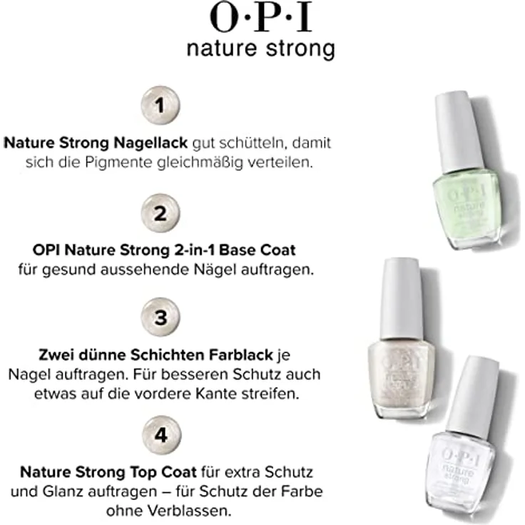 OPI Nature Strong Nagellack Glowing Places, 15 ml, veganer Nagellack mit intensivem Glanz – Bild 5