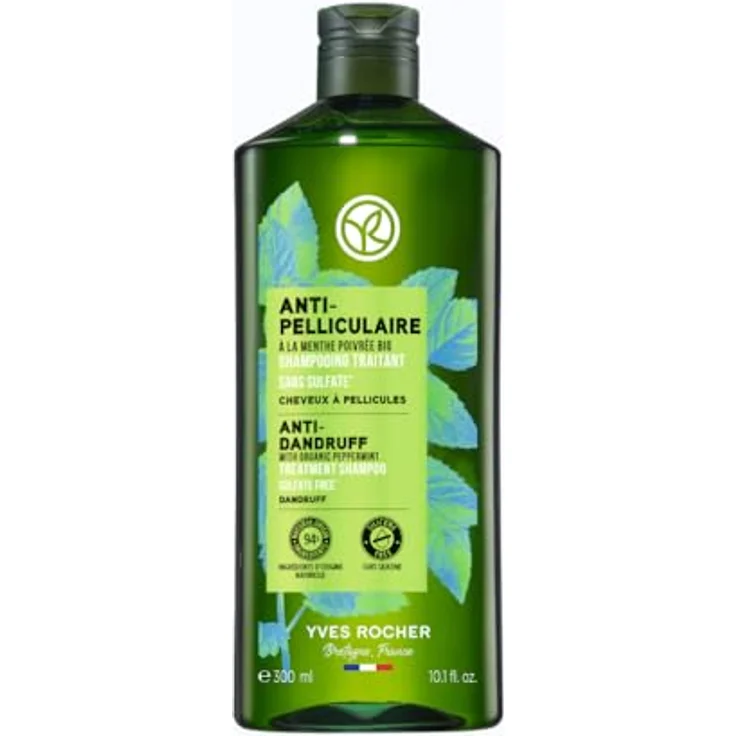 Yves Rocher PFLANZENPFLEGE HAARE Anti-Schuppen Shampoo, ohne Sulfate, vegane Formel mit reinigendem Granatapfel und Agaven-Fructane – Bild 1