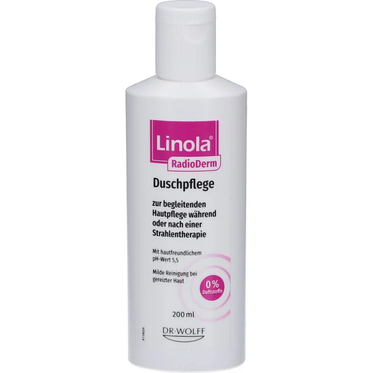 Linola RadioDerm Duschpflege 200 ml, Duschgel zur sanften Reinigung unter Strahlentherapie