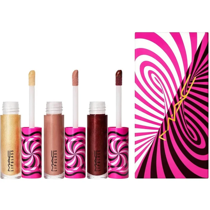 MAC Cosmetics Tiny Tricks Set, Lippenstift und Lipgloss in Optical Delusion, 2.4 g