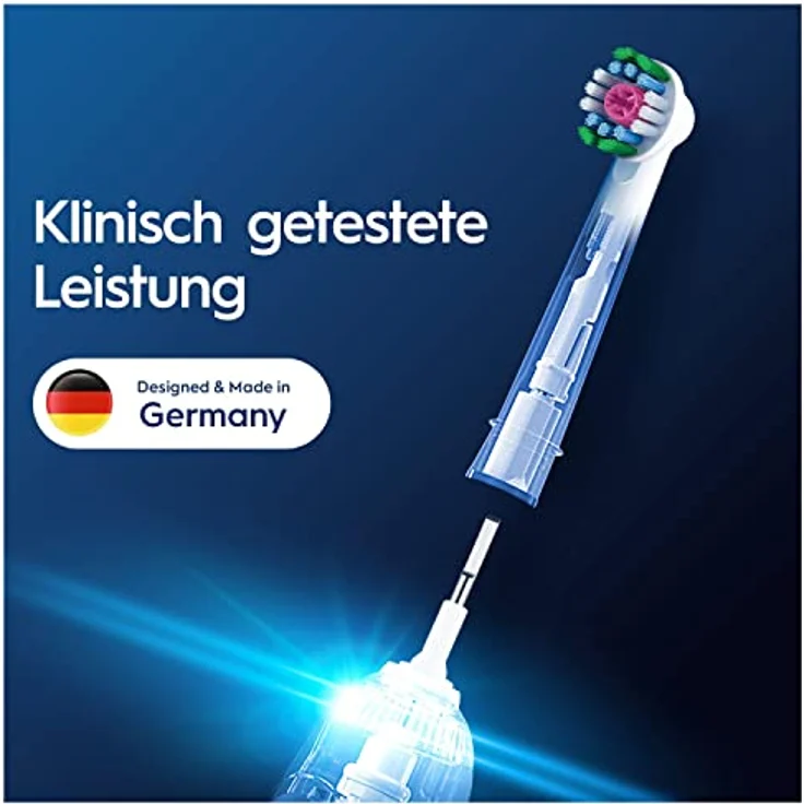 Oral-B Pro 3DWhite Aufsteckbürsten für elektrische Zahnbürste, 12 Stück, aufhellende Zahnreinigung, X-Borsten, Original Zahnbürstenaufsatz für Oral-B Zahnbürsten, briefkastenfähige Verpackung – Bild 4