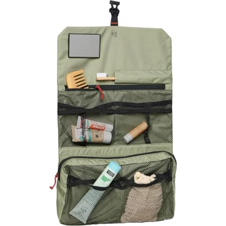 Vaude WashBag M, Kulturbeutel 34 cm, grün, 100% Polyester – Bild 5