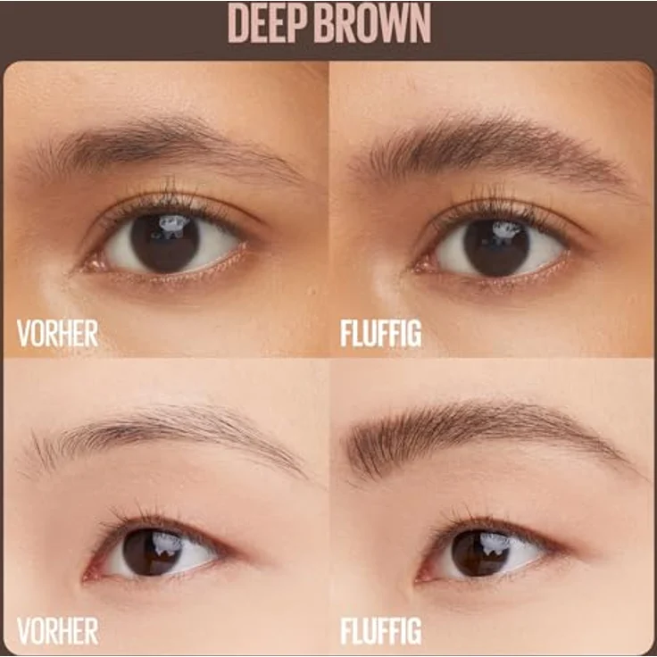 MAYBELLINE NEW YORK Super Fluff Mousse, Augenbrauen-Gel in 260 Deep Brown, 5 ml, für gepflegte und definierte Augenbrauen – Bild 2