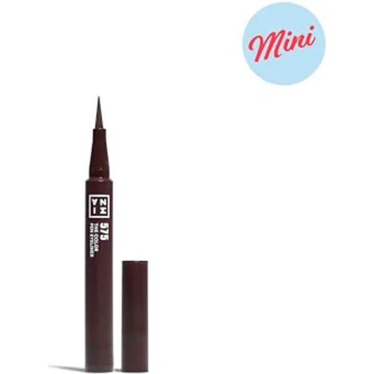 3INA The Color Pen Eyeliner Mini, Filzstift-Eyeliner, 0,6 ml, Farbton 575 - Brown, vegan, präzise Linienführung – Bild 2