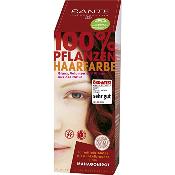 Sante Pflanzen-Haarfarbe mahagonirot 100 g – Bild 2