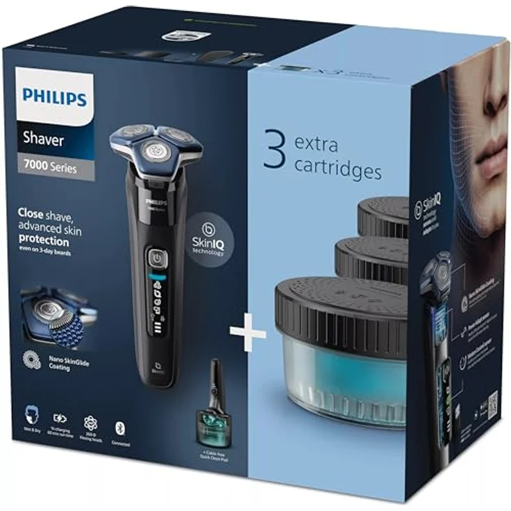 Philips S7000 Rasierer, Elektrorasierer mit SkinIQ Technologie, One Size – Bild 4