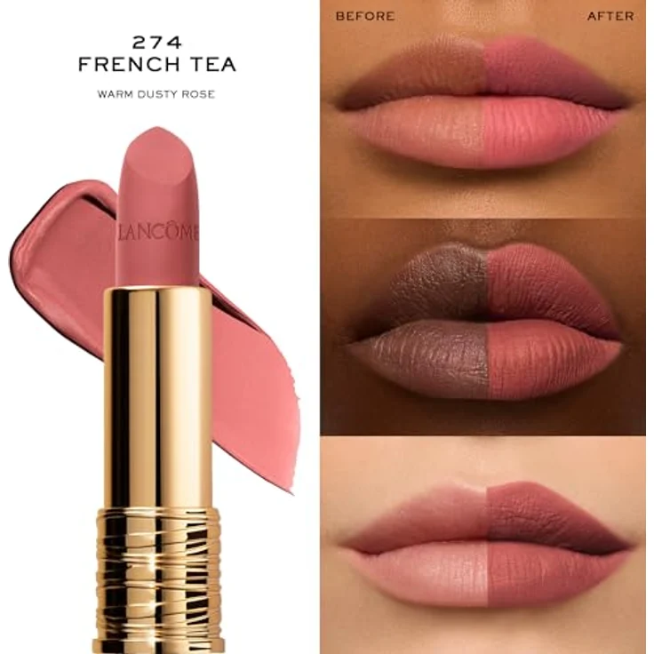 Lancôme L'Absolu Rouge Drama Matte Lippenstift 274 French Tea, langanhaltend und feuchtigkeitsspendend, 3,6 g – Bild 4