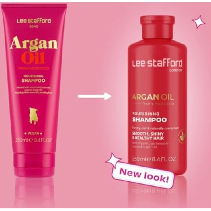 Lee Stafford ArganOil Nourishing Shampoo 250ml, tiefenreinigend und pflegend für trockenes, dickes Haar – Bild 5