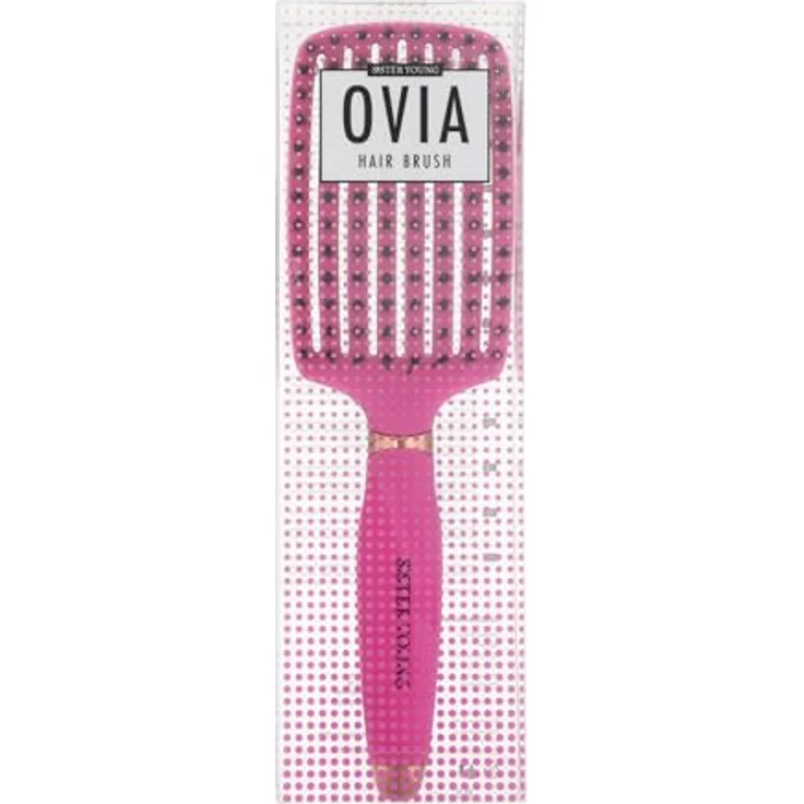 Sister Young OVIA FUCHSIA BV, Professionelle No Tangle Bürste mit natürlichen Wildschweinborsten und belüftetem Bürstenkörper – Bild 8