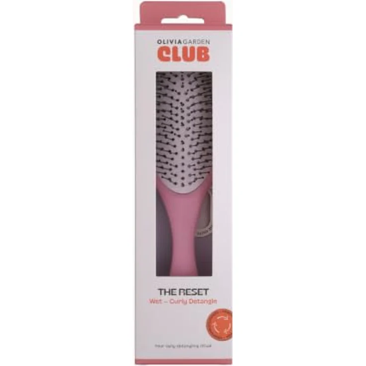 Olivia Garden Club THE RESET CUSHION Wet & Curly Detangling Hairbrush, ergonomische rosa Bürste für nasses und lockiges Haar mit flexiblen Borsten und abgerundeten Spitzen – Bild 2
