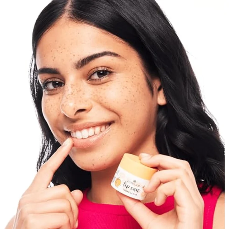 Essence Lip Care SUGAR SCRUB Lippenpeeling mit Zitrusduft, vegan, 9 g – Bild 4