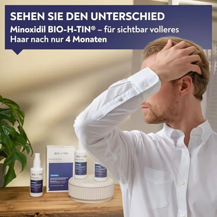BIO-H-TIN MINOXIDIL Männer Spray: Stoppt erblich bedingten Haarausfall, 50 MG/ML, 3 X 60ml – Bild 3