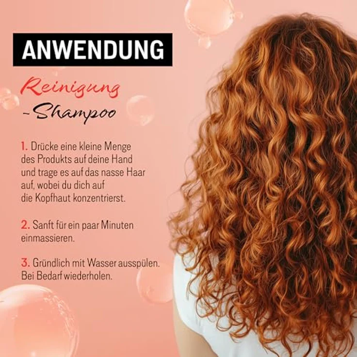 Joanna Curl Shampoo 300 ml, Feuchtigkeitsshampoo für lockiges und welliges Haar mit Reis-Aminosäuren, vegane Formel zur Frizz-Kontrolle – Bild 3