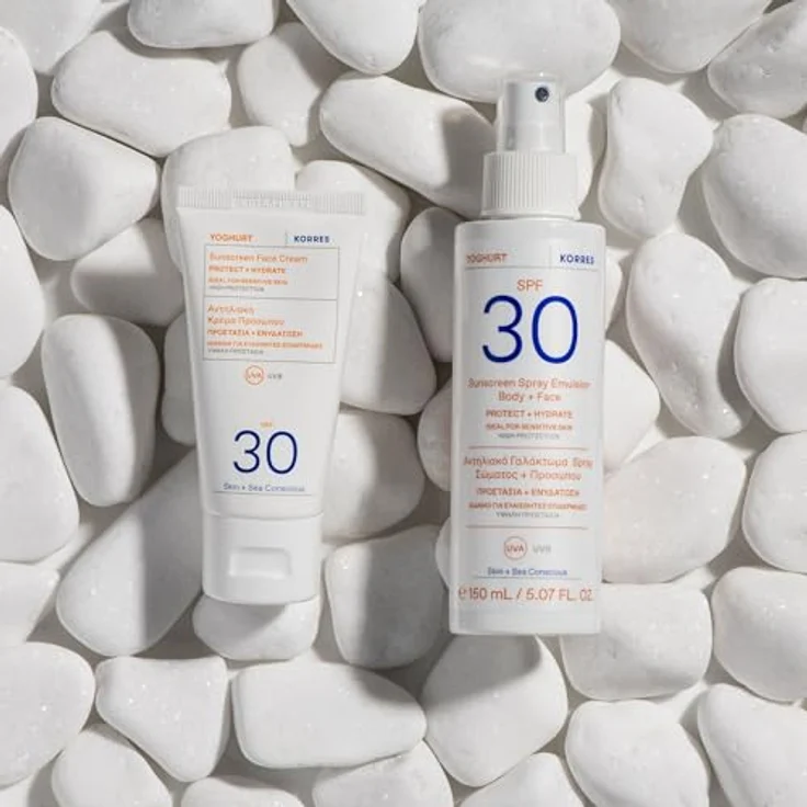 KORRES Yoghurt Sonnencreme für das Gesicht SPF30, 50 ml, für empfindliche Haut, nicht komedogen – Bild 3