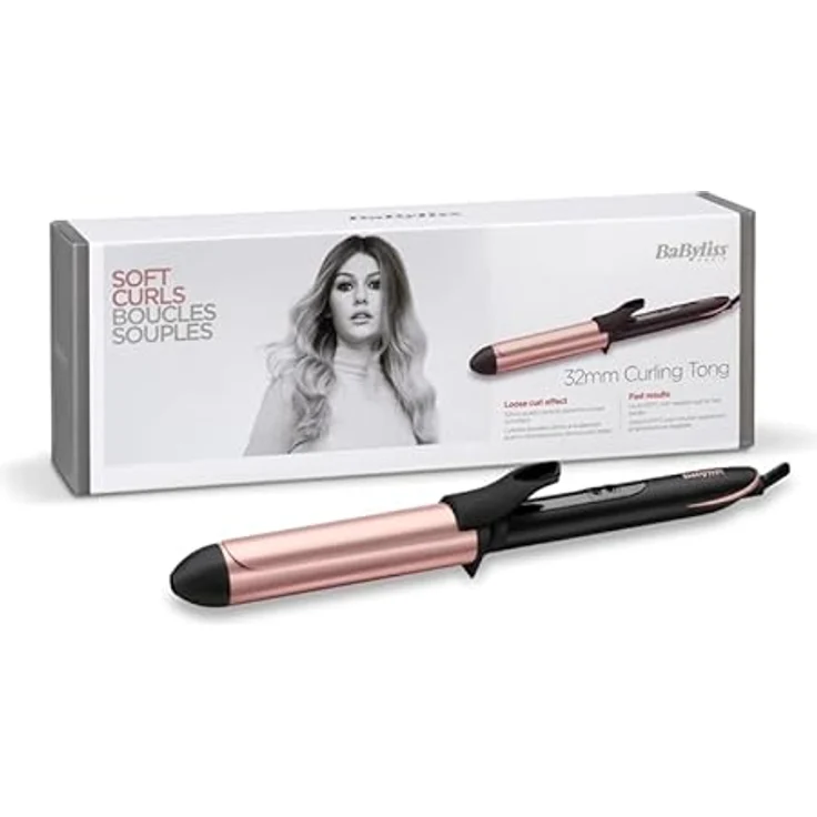 BaByliss C452E mit Klemme, 32mm, Rose Quartz Tong, Advanced Ceramics Heizsystem, inkl. Hitzeschutzmatte – Bild 5