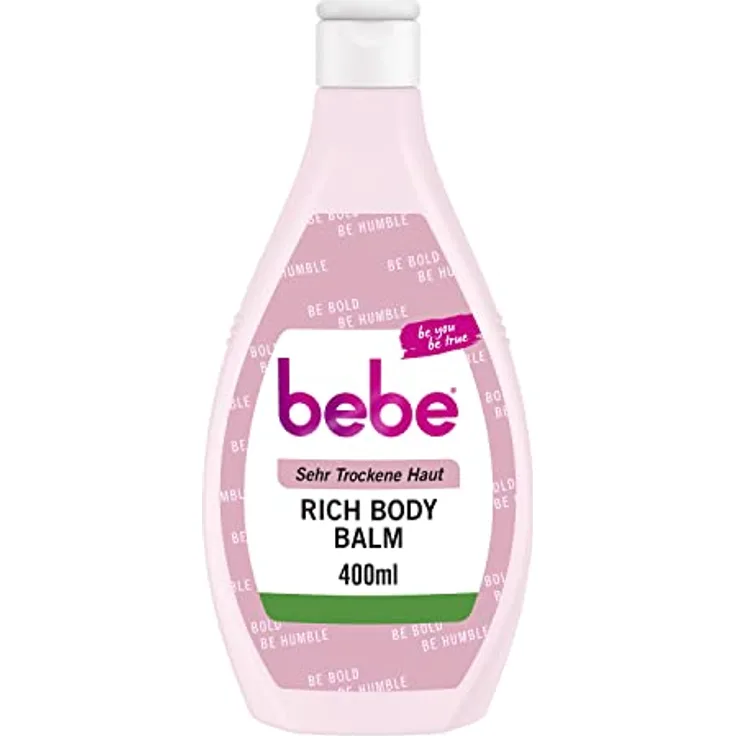 Bebe Rich Body Balm (400 ml), schnell einziehende Bodylotion mit Sheabutter & Bienenwachs für sehr trockene Haut, sanft duftend & Feuchtigkeit spendend