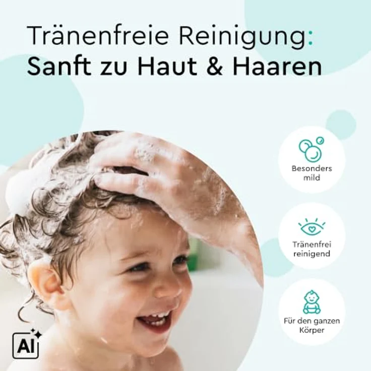 LILLYDOO Baby 2 in 1 Shampoo & Waschlotion, parfümfrei und farbstofffrei, 150ml, dermatologisch – Bild 3