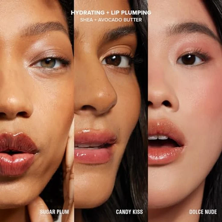 Nudestix Nudeskin Hydra-Peptide Lip Butter Tint Set, 3x 10 ml Lippenbalsam mit Feuchtigkeitsspender und sanft kühlender Wirkung – Bild 3