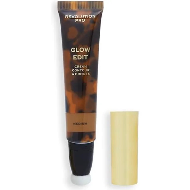 Revolution PRO Glow Edit flüssiger Bronzer, Farbton Medium, 15 ml - veganer Bronzer für natürliche Bräune und Konturierung