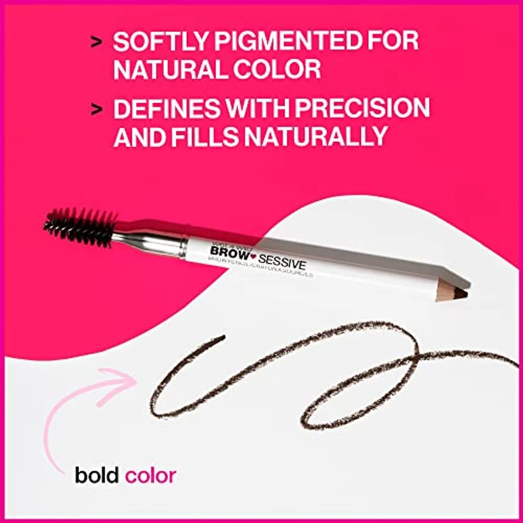 wet n wild Brow-Sessive Brow Pencil, Augenbrauenstift mit präziser Anwendung und Spoolie-Bürste, 1 g, Dark Eyebrown – Bild 2