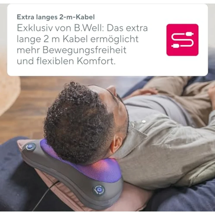 B.Well MED-420, Elektrisches Massagegerät mit Shiatsu-Funktion und Heizung, grau – Bild 6