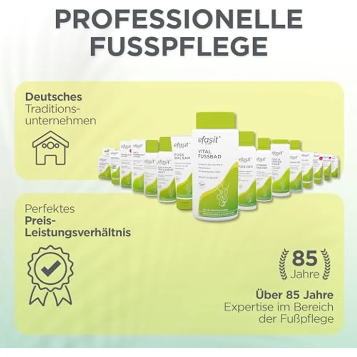Efasit Vital Fußbad, 400g – basischer Hornhaut Badezusatz für gepflegte und entspannte Füße, bis zu 30 Anwendungen, vegan, made in Germany – Bild 5