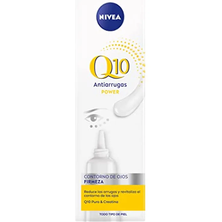NIVEA Q10 Power Antiarrugas Contorno de Ojos (1 x 15 ml), crema para el contorno de ojos, crema antiarrugas, crema antiedad para reducir las ojeras y las arrugas