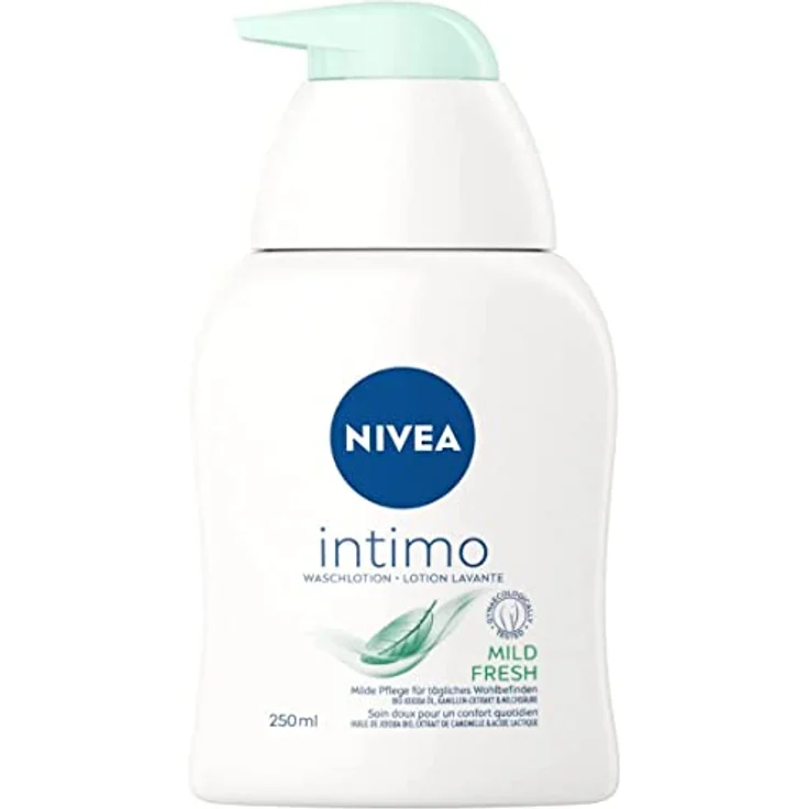 NIVEA Intimo Waschlotion mit Pumpe, milde Intimpflege für Frischegefühl, 250 ml – Bild 1