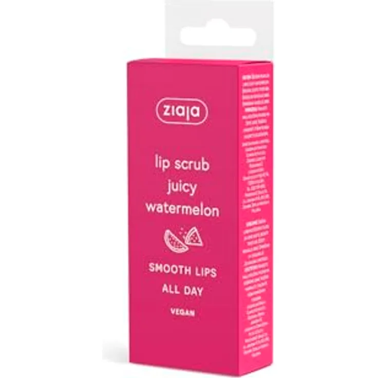 Ziaja Juicy Watermelon Zucker-Peeling für Lippen, 12 ml, veganes Lippenpeeling mit Feuchtigkeit und Farbton