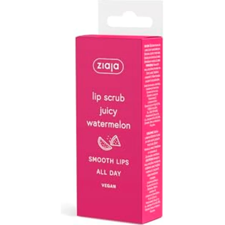 Ziaja Juicy Watermelon Zucker-Peeling für Lippen, 12 ml, veganes Lippenpeeling mit Feuchtigkeit und Farbton – Bild 1