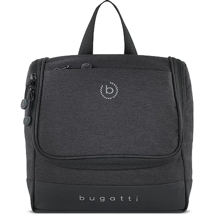 bugatti Universum Kulturbeutel XS zum Aufhängen, Kulturtasche für Damen & Herren in schwarz – Bild 1