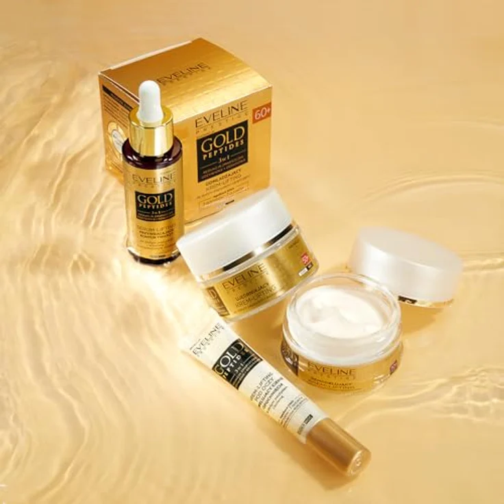 Eveline Cosmetics Gold Peptides Lifting Augencreme, mit kolloidalem Gold und Ceramiden zur Faltenreduzierung und Aufhellung, 15 ml – Bild 2