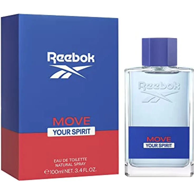 Reebok Move Your Spirit Eau de Toilette 100ml Herrenduft, Dunkelblau und Frisch, Bernstein und Patchouli, Vegan, für aktive Männer – Bild 2