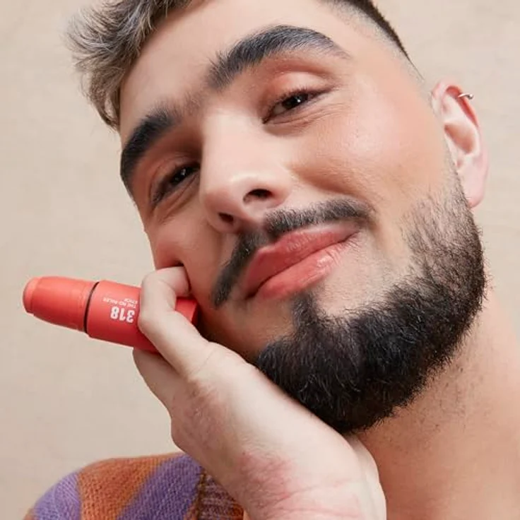 3INA The No-Rules Stick Highlighter 312 Blush, multifunktionaler Make-up-Stick für Augen, Lippen und Wangen, Coral, 5 g – Bild 2