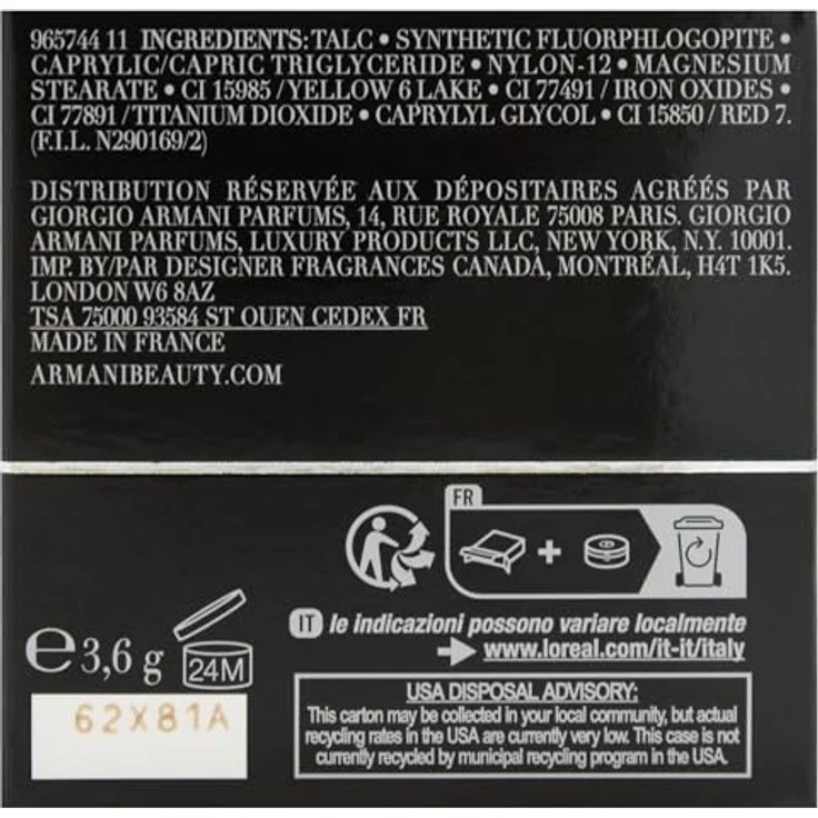 Armani Luminous Silk Glow Blush, Rouge für strahlende Haut, Farbton 30 Offbeat, 3.6 g – Bild 7