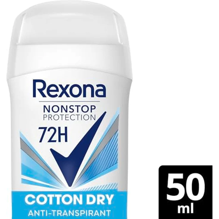 Rexona Nonstop Protection Deo Stick Cotton Dry Anti Transpirant, 72 Stunden Schutz vor Schweiß und Körpergeruch 50 ml – Bild 3