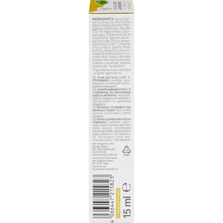 Alverde Natural Expert Augencreme 1 % Vitamin C – Bild 4