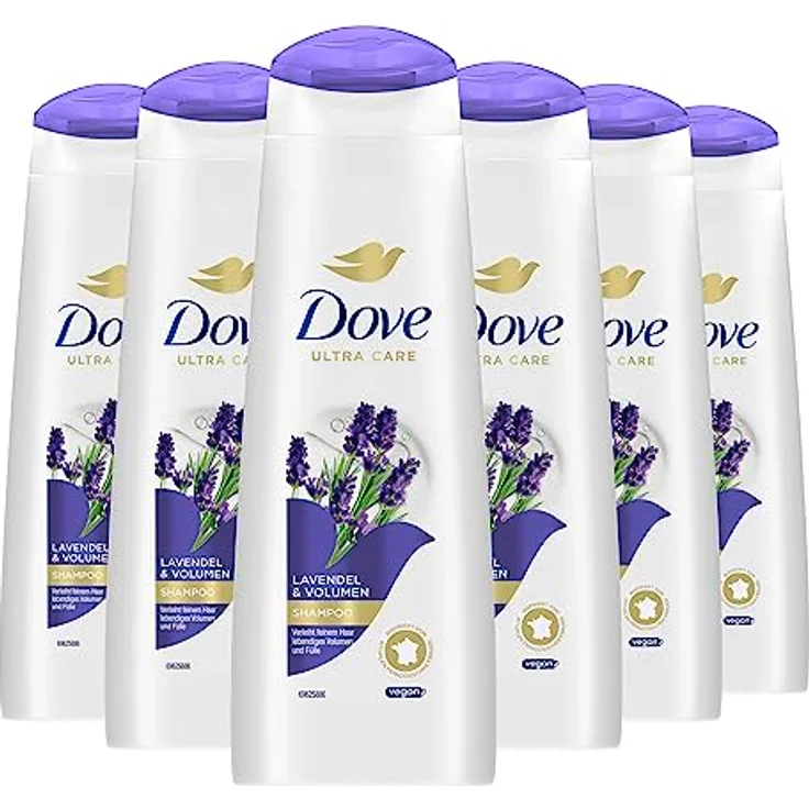 Dove Ultra Care Shampoo Lavendel & Volumen Haarpflege für feines Haar Shampoo verleiht lebendiges Volumen & Fülle 250ml 6 Stück – Bild 2