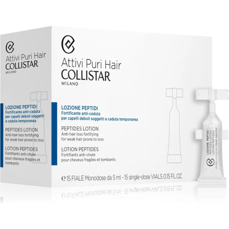 Collistar Hair Peptides Lotion Anti-hair Loss, Haaröl mit Peptiden, 15x5 ml, regenerierende Haarkur für Damen