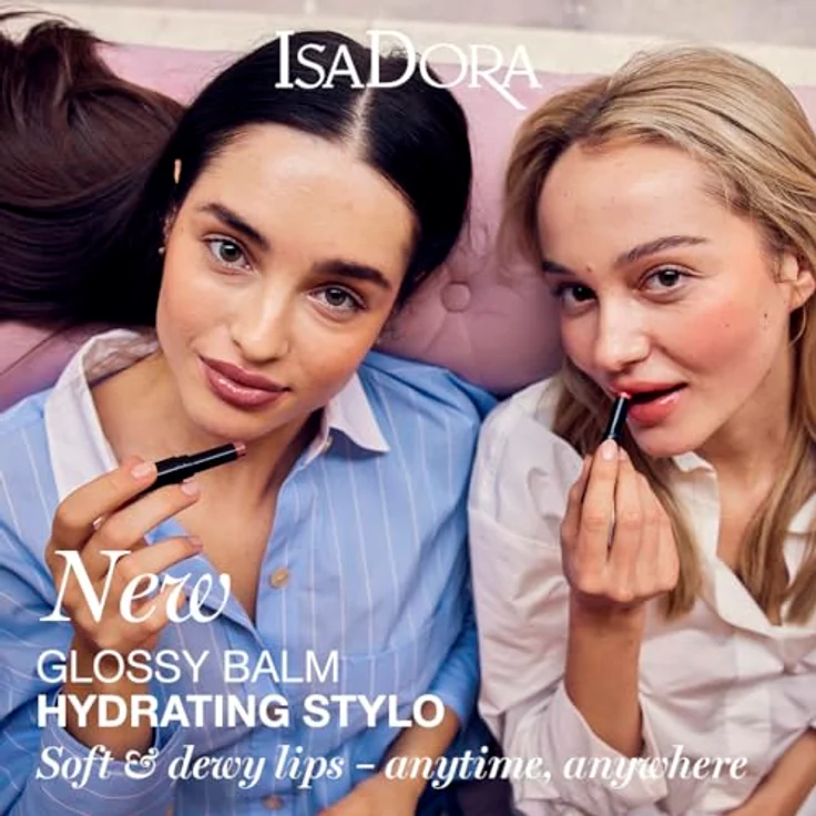 Isadora Glossy Balm Hydrating Stylo, feuchtigkeitsspendender Lippenbalsam mit Kakao- und Sheabutter, 1,6 g – Bild 6