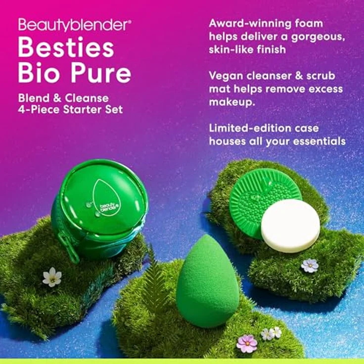 BeautyBlender Besties BioPure Blend & Cleanse Set - Vegan & Tierversuchsfrei, mit BioPlush Schaum aus Zuckerrohr – Bild 3