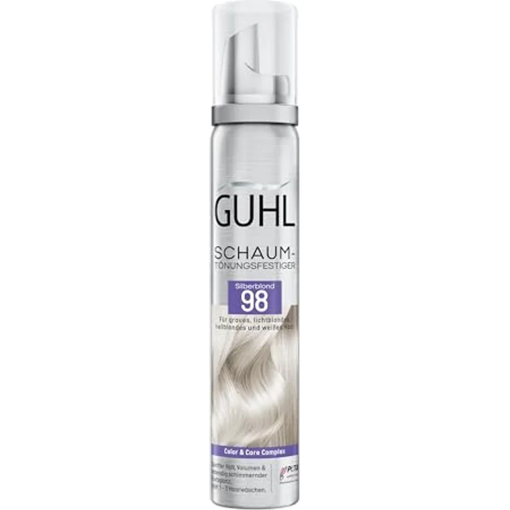 Guhl Schaum-Tönungsfestiger - Farbe 98 - Silberblond - Sanfter Halt, Volumen und Farbglanz - 100 ml – Bild 1