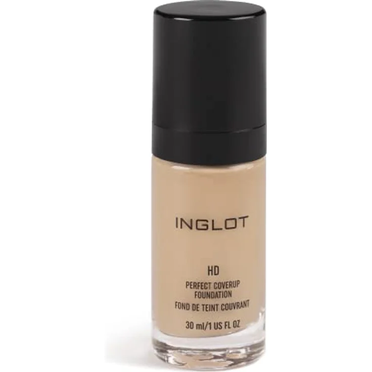 Inglot HD Perfect Coverup Foundation, HD Pigmente, hypoallergen, 30 ml - natürliches, makelloses Aussehen mit weißen Trüffelextrakts – Bild 1