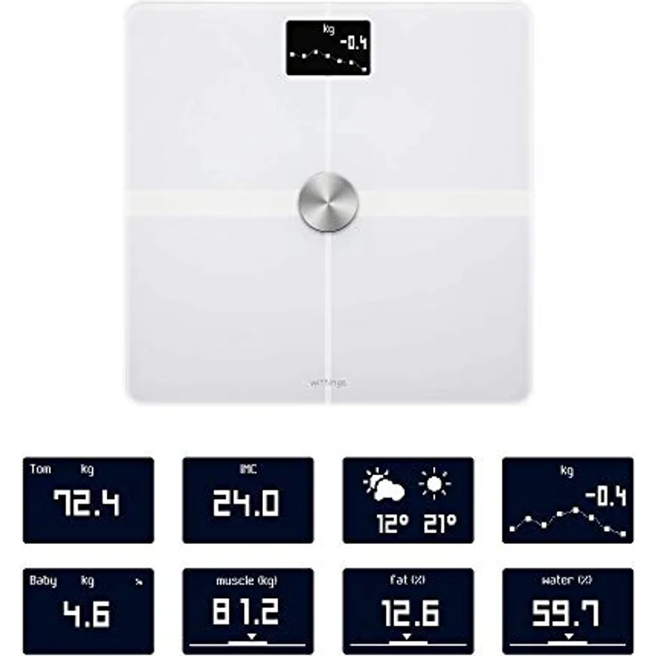 Withings Body+, Smart-Waage mit Körperfettmessung, BMI- und Muskelmasseanalyse, WLAN-Synchronisierung, Generalüberholt – Bild 3