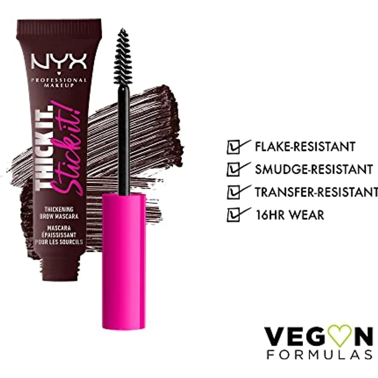 NYX Professional Makeup Thick it. Stick it! Brow Mascara Augenbrauengel 7 ml Nr. 07 - Espresso – Bild 2