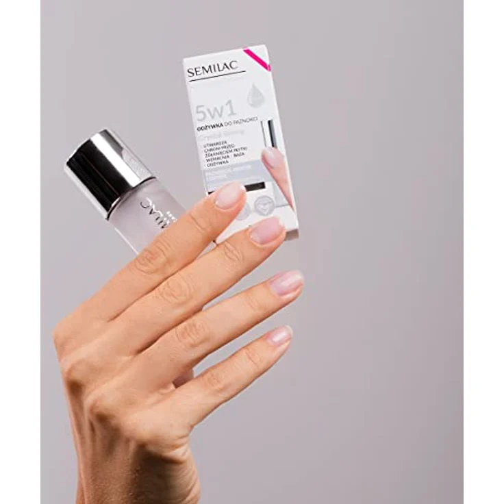 Semilac Nagelconditioner 5in1 Crystal Strong, 7 ml | Pflege für dünne und brüchige Nägel, vegan, dermatologisch getestet – Bild 3