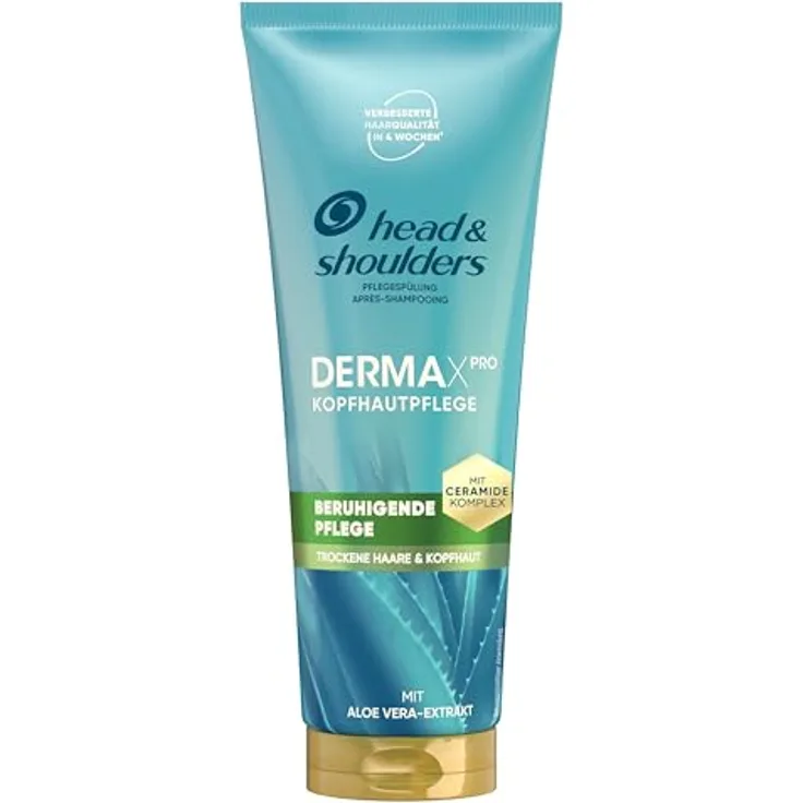 Head & Shoulders DermaXPro Beruhigende Pflege Leichte Spülung 220ml mit Aloe Vera, Feuchtigkeitsspendend & Juckreizlindernd